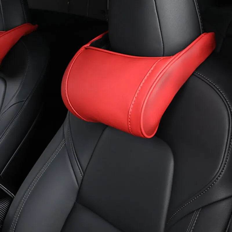 Tesla Model 3/Y Neck & Headrest Pillow - Red color