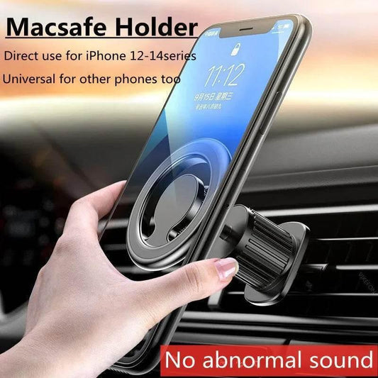 Magnetic Car Phone Holder – Universal Dashboard & Air Vent Mount - Dashboard Black