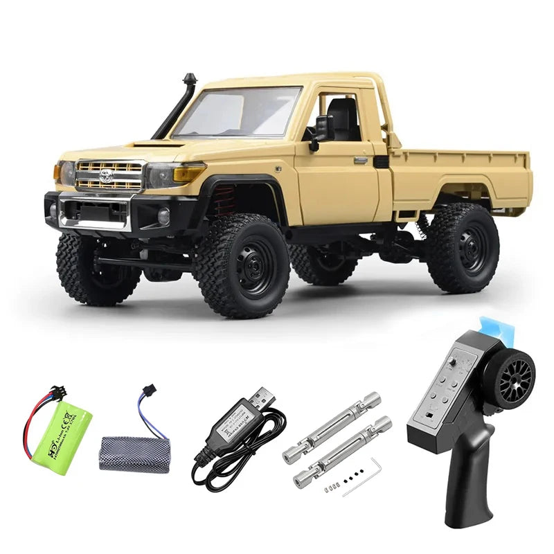 MN82 Series RC Pickup Truck – 4WD Off-Road Climbing Car - MN82 Red-1B