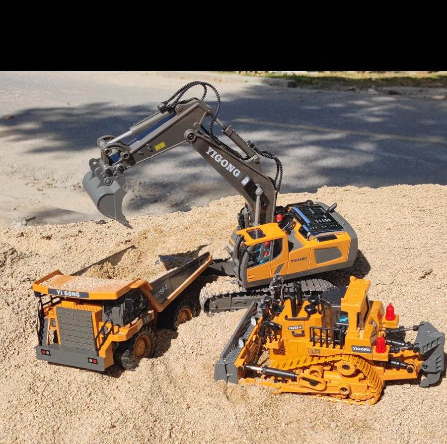 RC Excavator & Dump Truck –4WD Remote Control Construction Vehicles - Dump