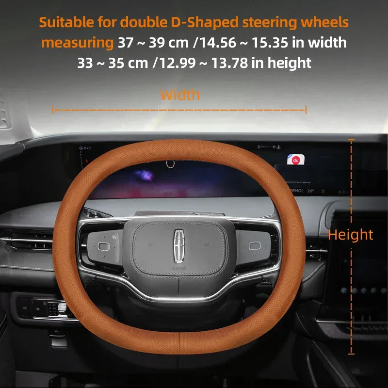Lincoln Ultra-Thin Breathable Leather Steering Wheel Cover