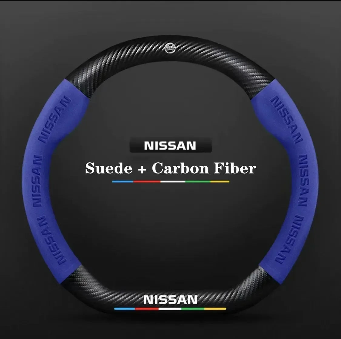 Nissan Carbon Fiber Suede Steering Wheel Cover