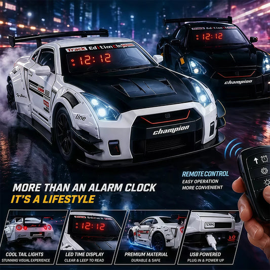 Rechargeable LED Hypercar Model Alarm Clock with Remote Control