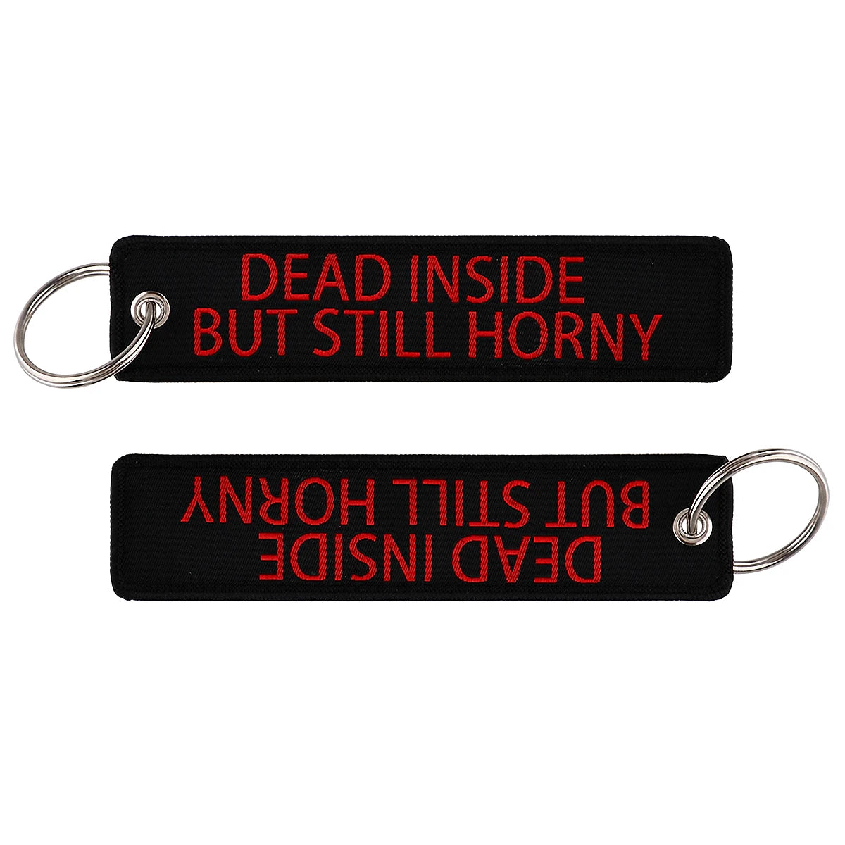 Embroidered Keys Tag Keychain - Personalized Key Identifier Fob