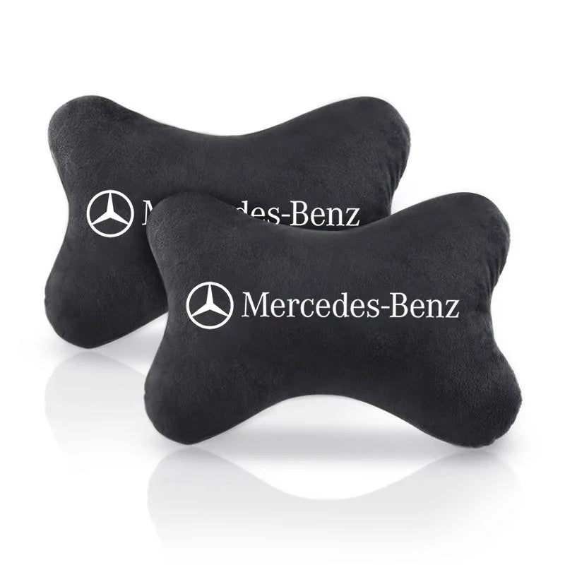 Leather Car Headrest Neck Pillow Head Rest Support Cushion for Mercedes Benz AMG A B C E R G Class GLK CLA GLB GLC GLA W169 W176