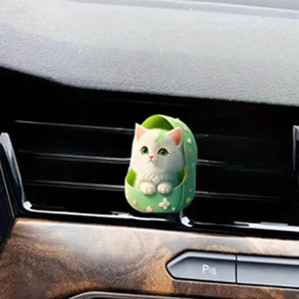 Cat Car Air Freshener Vent Clips – Aromatherapy Diffuser & Interior Decoration - B
