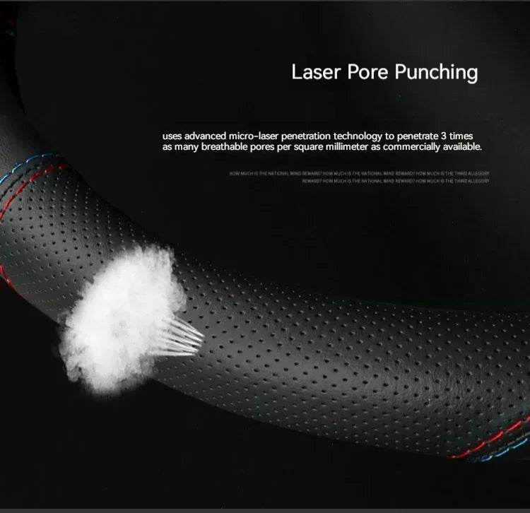 Changan Leather Steering Wheel Cover - D Style 2 black