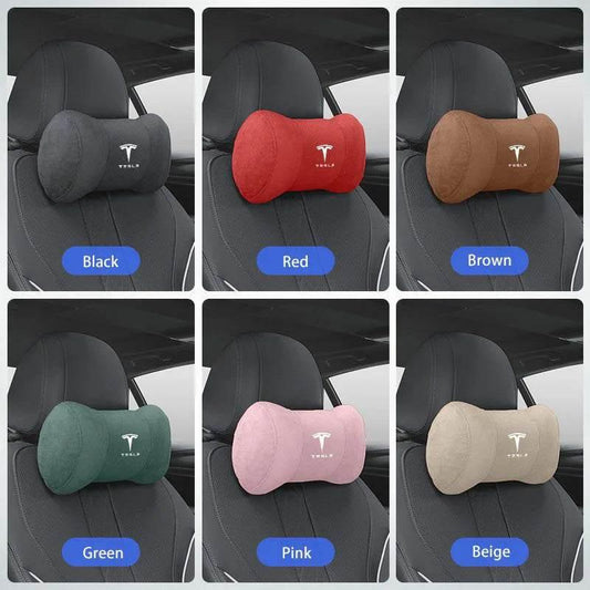 Tesla Suede Headrest Pillow - Green