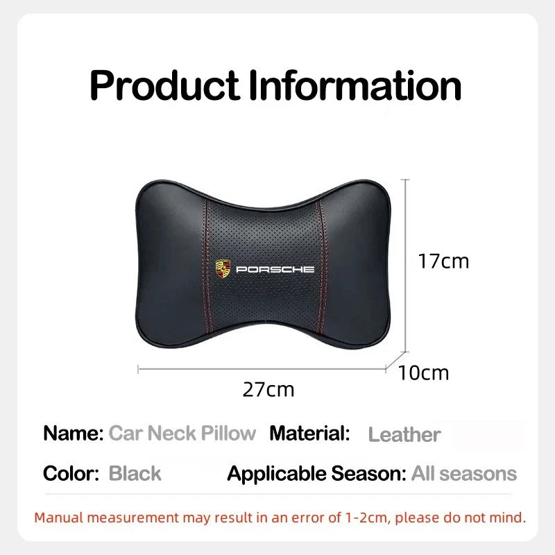 Porsche Cayenne Panamera Macan 911 718 Cayman 918 Pajun Car Headrest Neck Pillow Seat Belt Shoulder Protection Pad Accessory