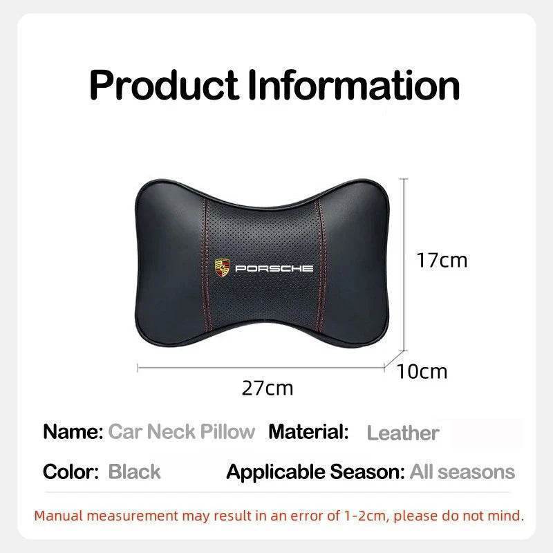 Porsche Neck Pillow and Seat Belt Shoulder Protection - Seat Belt Cover-2pc