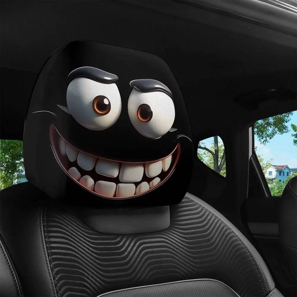 Smiley Face Car Pillowcases | 2pcs Soft & Washable -