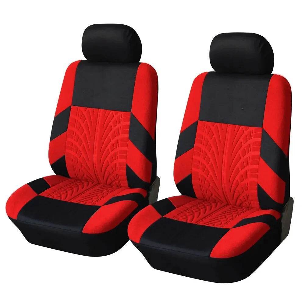Universal Full Car Seat Covers - Y33376-RED-4PCS
