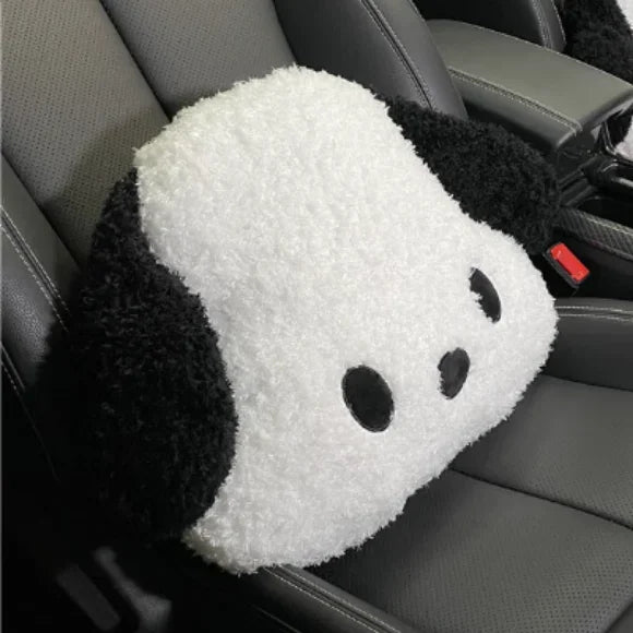 Puppy Plush Car Lumbar Pillow and Headrest Support Cushion