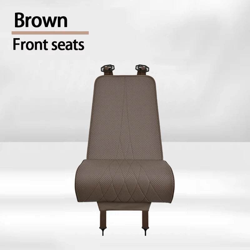 Car Seat Cushion | Universal PU Leather, Breathable & All-Season Comfort - 1PC Brown