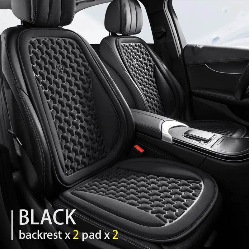 Summer Ice Silk Car Seat 3D Cushion - Black 2 Set