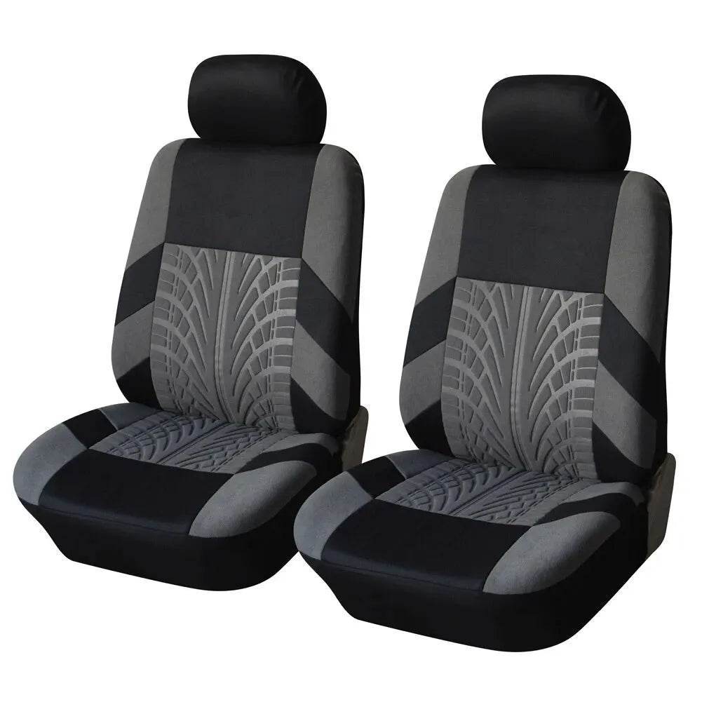 Universal Full Car Seat Covers - Y33376-GRAY-4PCS