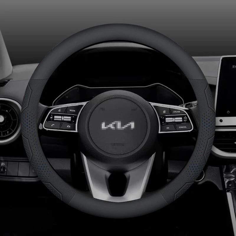 Kia Carbon Fiber Suede Steering Wheel Cover