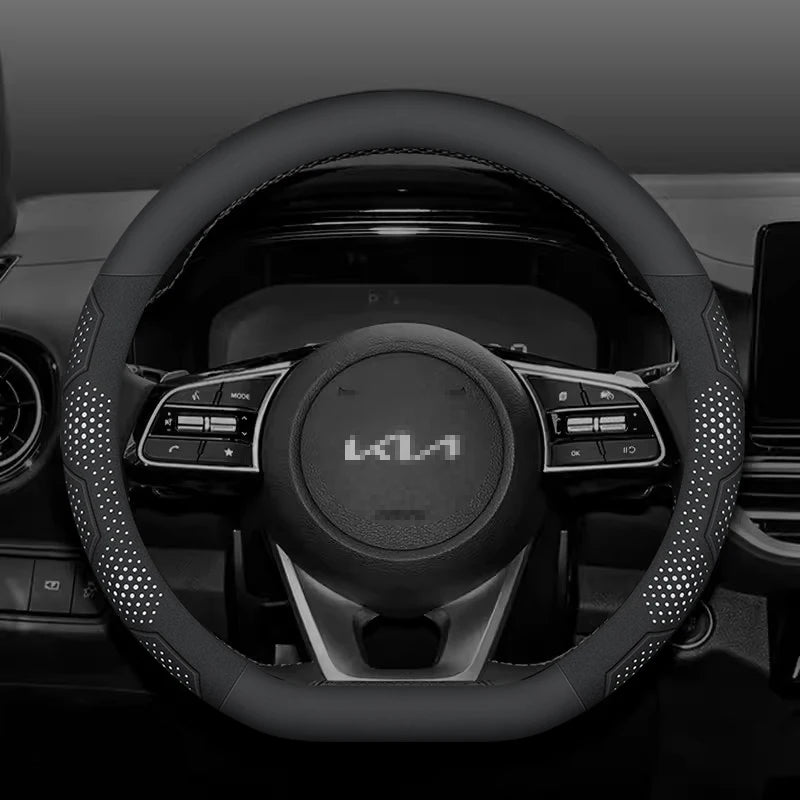 Kia Carbon Fiber Suede Steering Wheel Cover