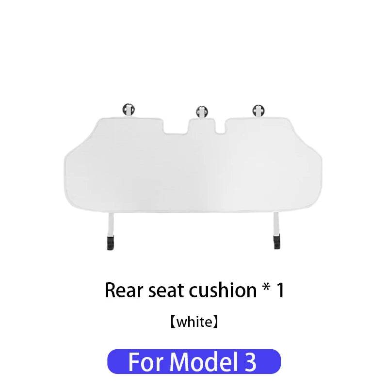 Tesla Seat Cushion | Model 3 & Y (2019–2025) Breathable Cover - M-3 R01-white