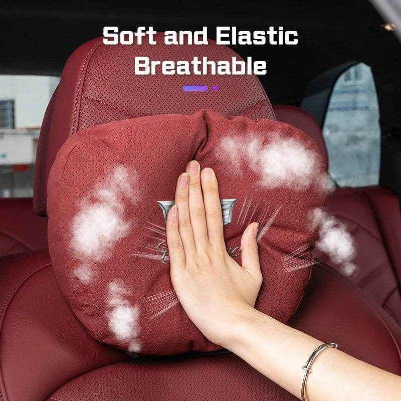 Cadillac Escalade Neck Pillow & Lumbar Support - headrest white