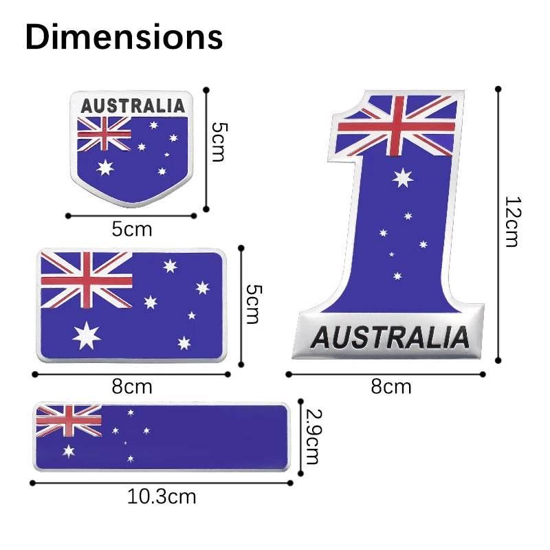 Australian Flag Car Badge - A