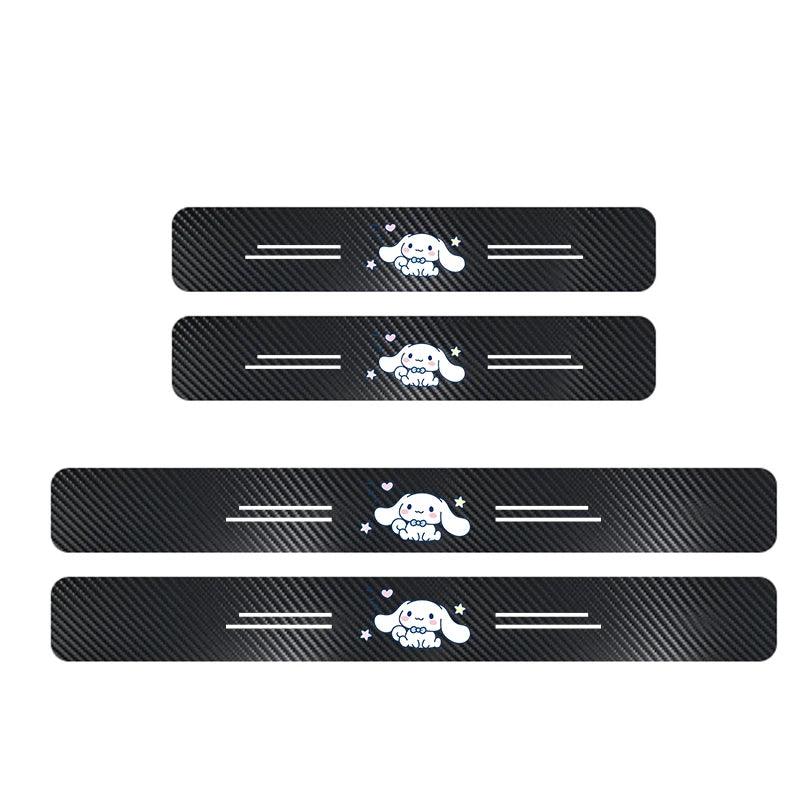 Carbon Fiber Car Door Sill Protector Stickers Anti-Scratch Threshold