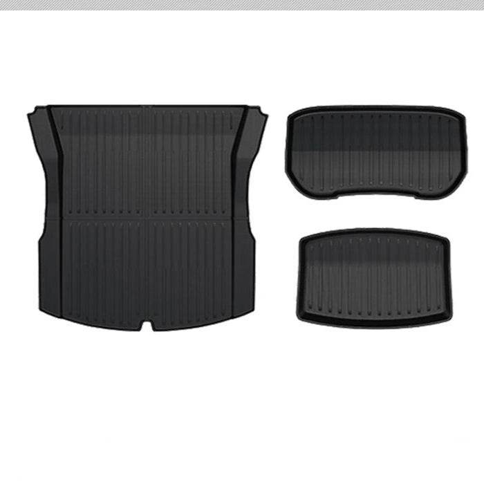 Tesla Model 3 Highland (2024–2025) All-Weather TPE Floor Mats & Cargo Liner - 3Pcs Trunk Mat
