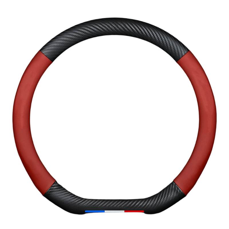 HAVAL Carbon Fiber Leather Steering Wheel Cover - D Red