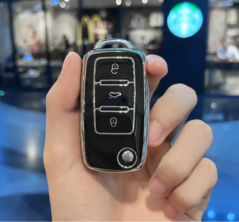 Volkswagen Leather Car Key Case – Full Cover
