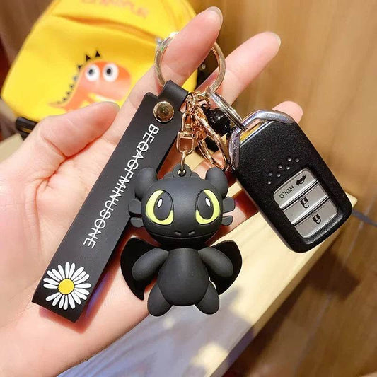 Toothless Dragon Keychain - White