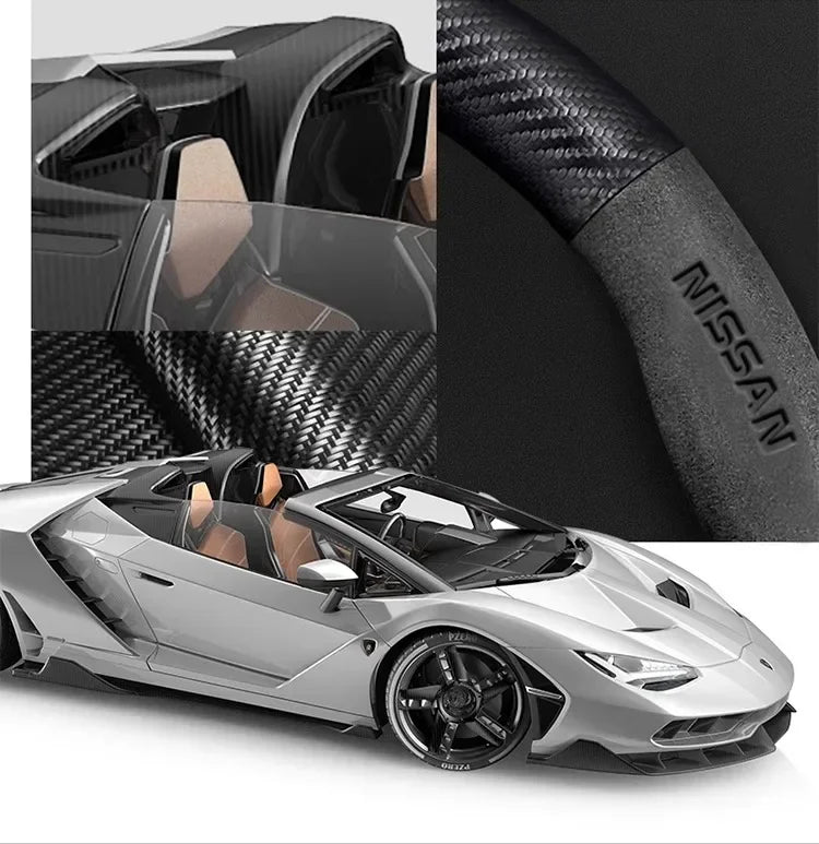Nissan Carbon Fiber Suede Steering Wheel Cover