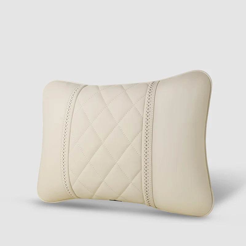 Mercedes-Benz AMG Leather Neck Pillow & Lumbar Support - Beige Lumbar