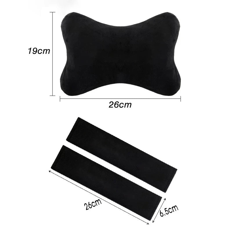 Leather Car Headrest Neck Pillow Head Rest Support Cushion for Mercedes Benz AMG A B C E R G Class GLK CLA GLB GLC GLA W169 W176