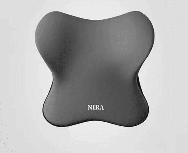 Car Neck Pillow & Back Cushion for Ultimate Comfort - Grey Headrest