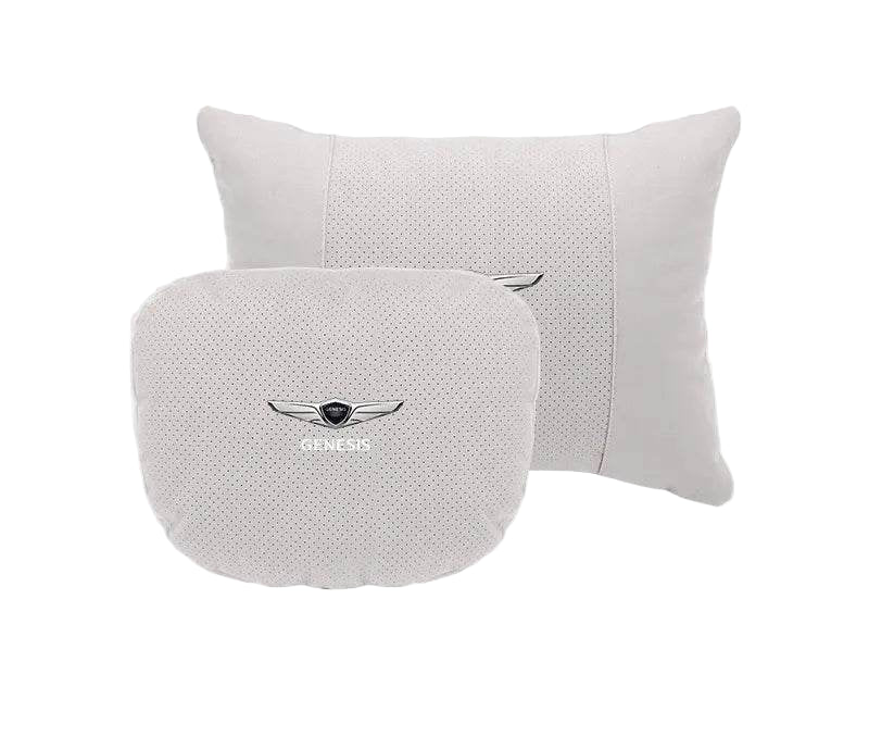 Genesis Car Neck Pillow & Lumbar Support - White