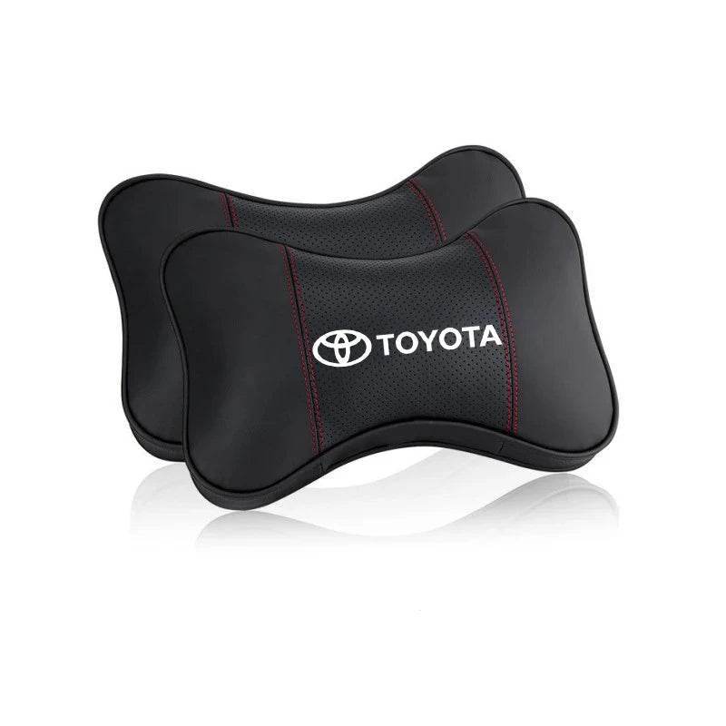 Toyota Neck Pillow and Seat Belt Shoulder Pads - Camry Auris Corolla Yaris Aygo RAV4 Prius Hilux Avensis Land Cruiser - 2Pcs-For Toyota 1