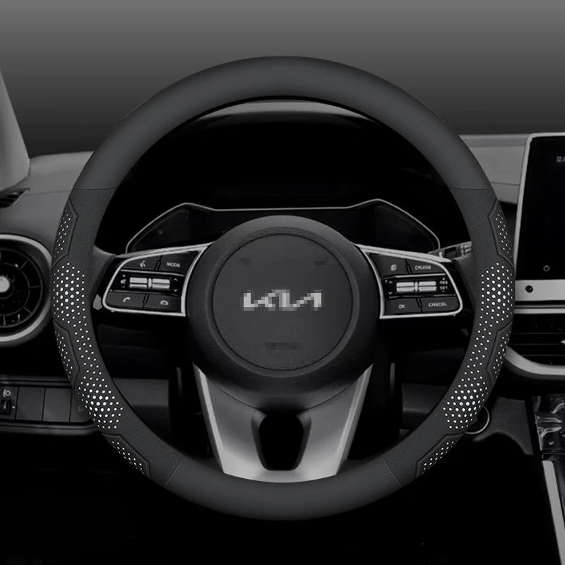 Kia Carbon Fiber Suede Steering Wheel Cover