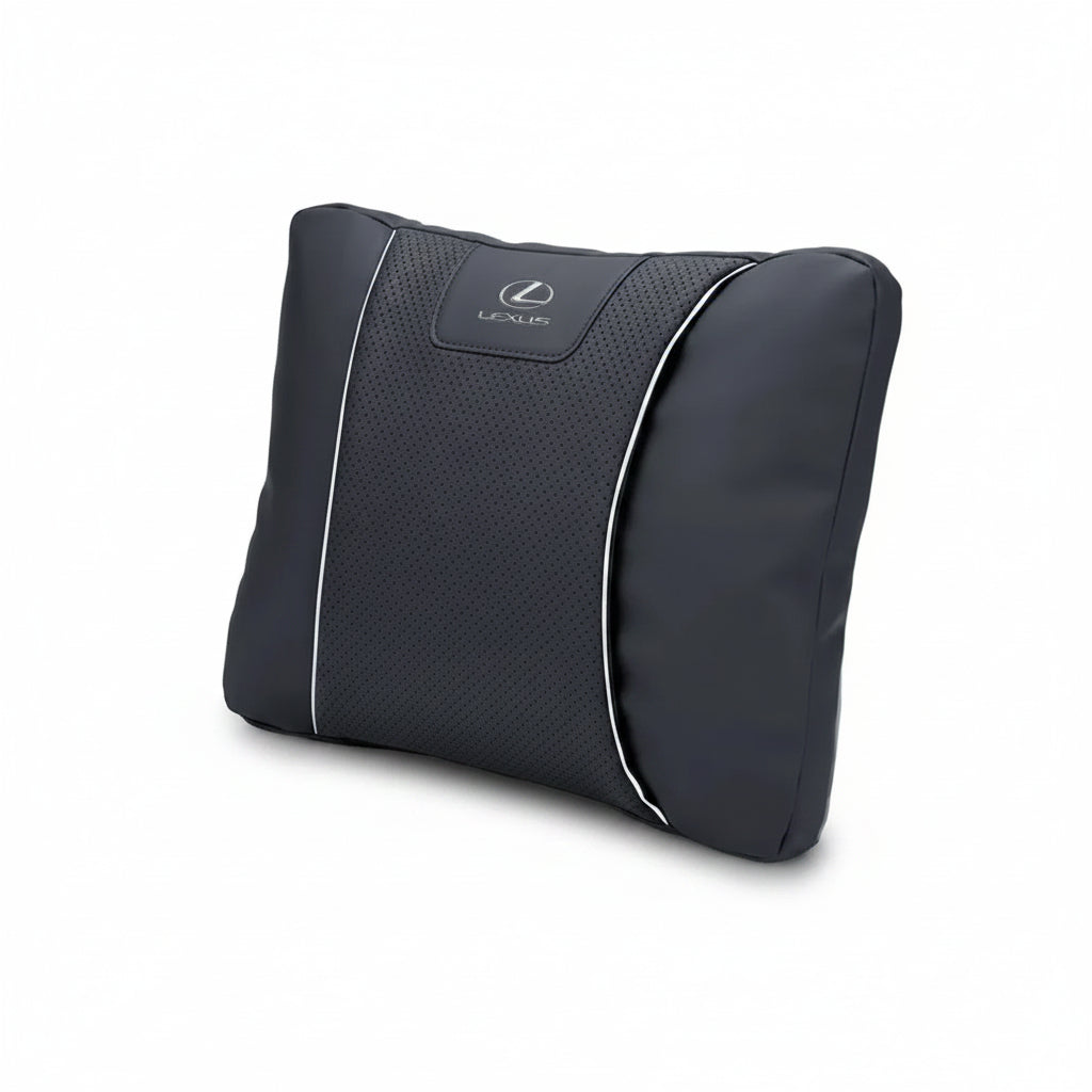 Lexus Car Neck Pillow & Lumbar Support - lumbar black