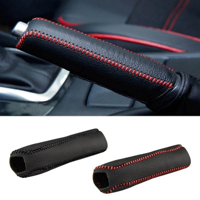 Universal Gear Shift & Handbrake Cover Set – Soft Interior Decoration for Manual Cars - Black