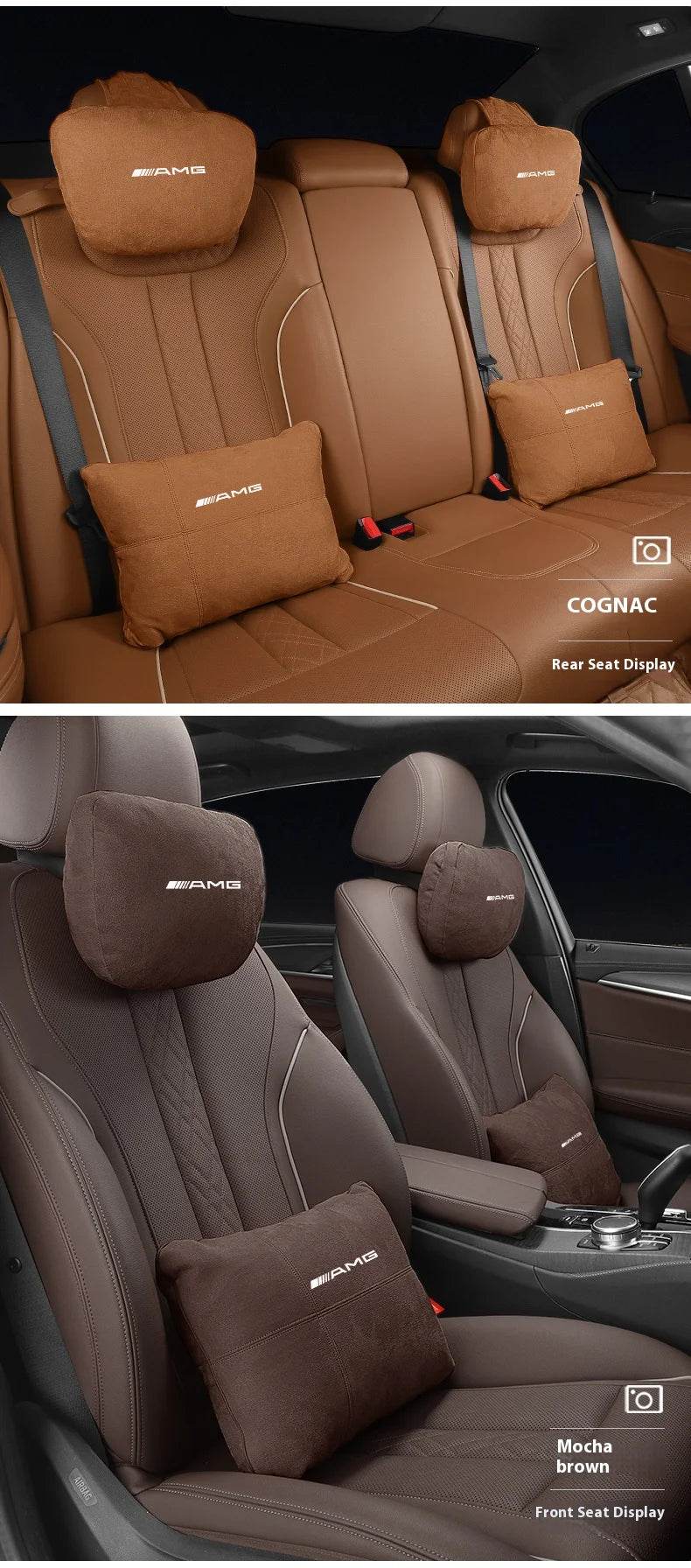Car Headrest Lumbar Rest Cushion Neck Support Neck Pillow For Mercedes-Benz AMG A C E S V Class Sprinter GLC ML SLK CLS GLA GLK -