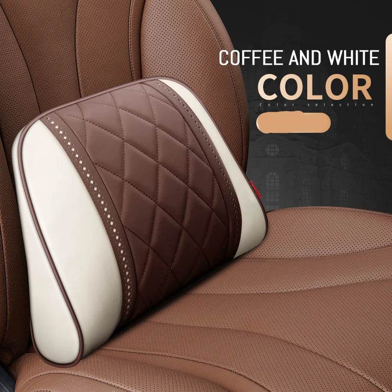 Mercedes Maybach S-Class Headrest & Lumbar Support - Lumbar Coffee&White