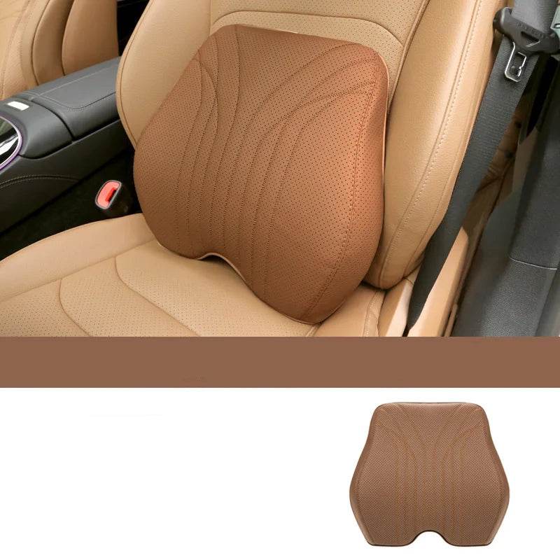Mercedes-Benz E-Class C/GLC Seat Cushion with Headrest & Lumbar Support - Chestnut Brown Lumbar