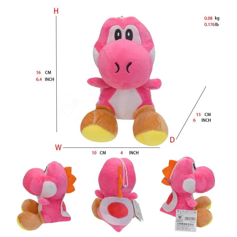 Super Mario Plush Toys – Mario, Luigi, Yoshi, Peach & More - Yoshi rose