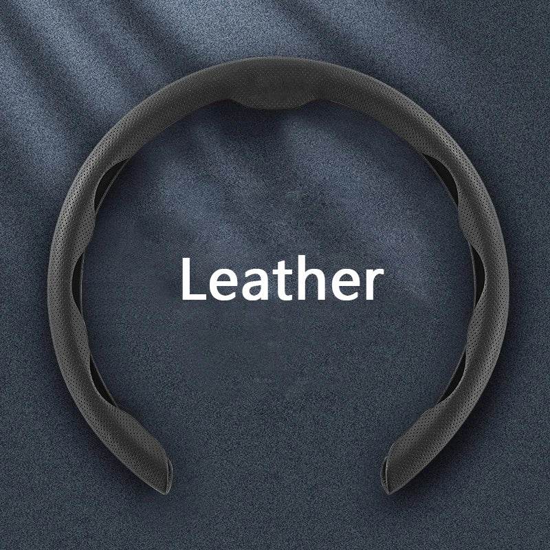 Premium Car Steering Wheel Cover – Universal 36-38cm - Black