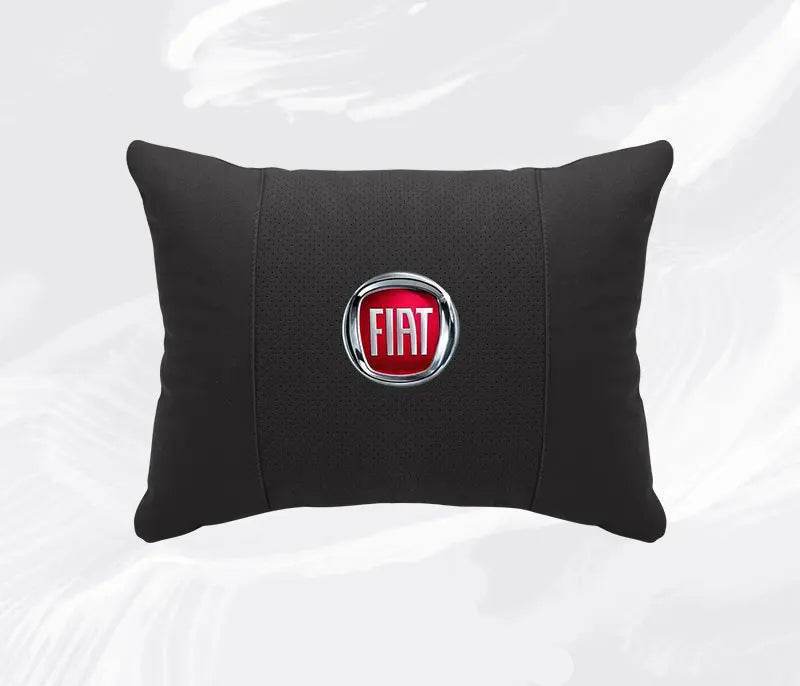 Suede Car Neck Pillow for FIAT 500, Ducato, Panda, Abarth & More – Ergonomic Headrest - headrest 1pc brown