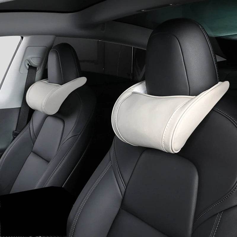 Tesla Model 3/Y Neck & Headrest Pillow - Beige color
