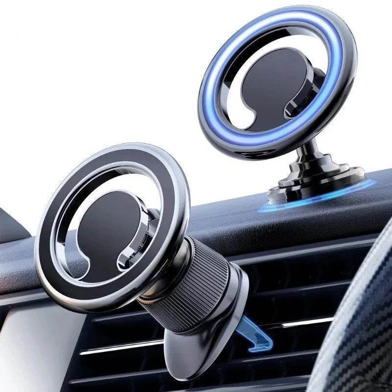 Magnetic Car Phone Holder – Universal Dashboard & Air Vent Mount - Dashboard Black