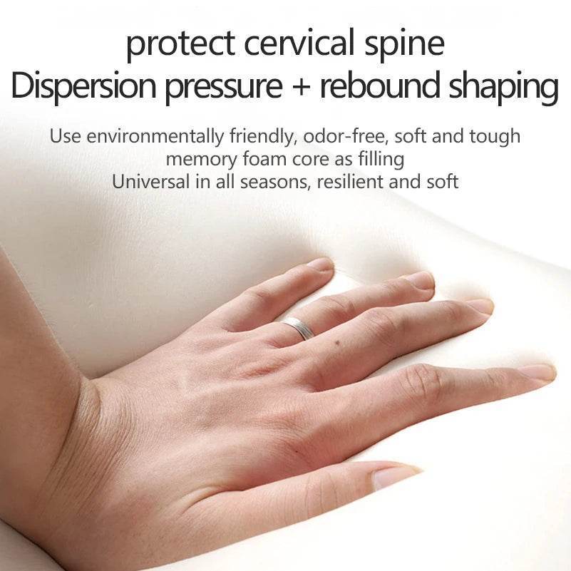 Ergonomic Car Lumbar & Neck Support Pillow Set – Memory Foam Cushion for Back & Headrest - Black Set