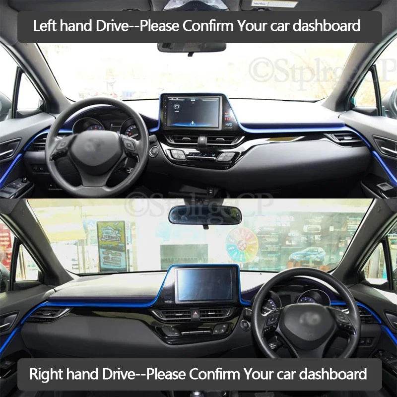Toyota C-HR Dashboard Protective Sunshade Pad (2017–2020) - Blue Edge / Left Hand Drive