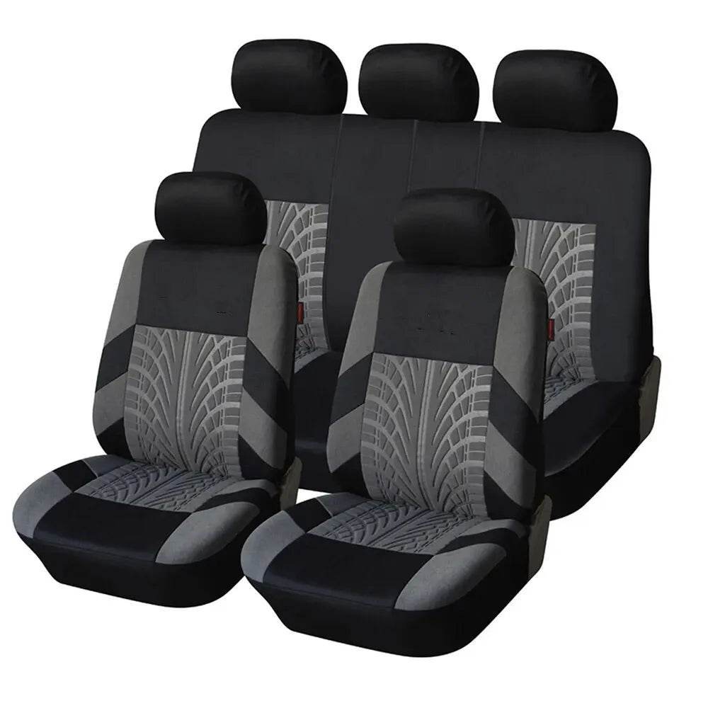 Universal Full Car Seat Covers - Y33376-BEIGE-4PCS